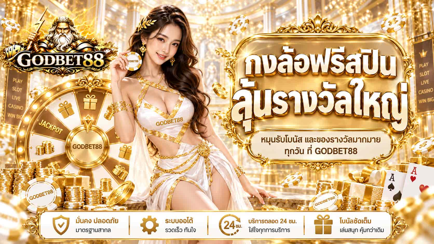 GODBET88 เดิมพันระดับเทพ คาสิโนเว็บตรงคุณภาพ ฝากถอนง่าย